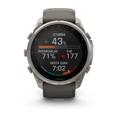 Garmin fēnix 9 Pro inReach Solar 51 mm Titanium / Pebble Grey Silicone