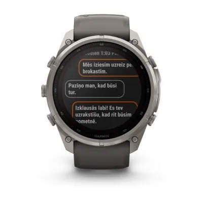 Garmin fēnix 9 Pro inReach Solar 51 mm Titanium / Pebble Grey Silicone