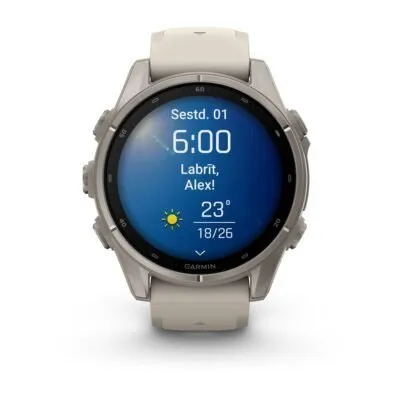 Garmin fēnix 9 43 mm Titanium / Fog Grey Silicone
