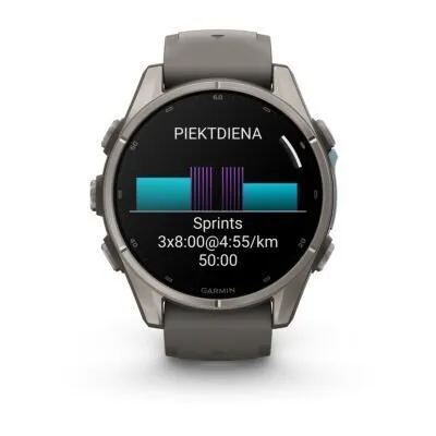 Garmin fēnix 9 43 mm Titanium / Pebble Grey Silicone