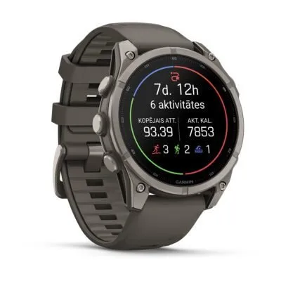 Garmin fēnix 9 47 mm Titanium / Pebble Grey Silicone