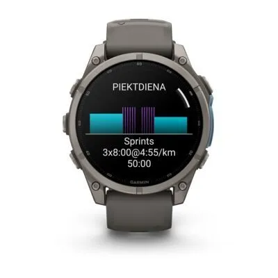 Garmin fēnix 9 47 mm Titanium / Pebble Grey Silicone