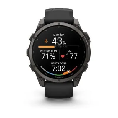 Garmin fēnix 9 47 mm Carbon Grey DLC Titanium / Black Silicone