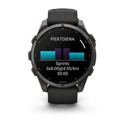 Garmin fēnix 9 47 mm Carbon Grey DLC Titanium / Black Silicone