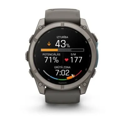 Garmin fēnix 9 51 mm Titanium / Pebble Grey Silicone