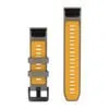 Garmin QuickFit 22 Watch Band Silver Gray / Yellow Flare Silicone