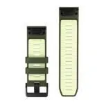 Garmin QuickFit 26 Watch Band Olive Drab / Citron Silicone