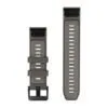 Garmin QuickFit 22 Watch Band Pebble Grey / Silver Grey Silicone