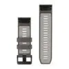 Garmin QuickFit 26 Watch Band Pebble Grey / Silver Grey Silicone