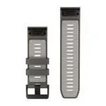 Garmin QuickFit 26 Watch Band Pebble Grey / Silver Grey Silicone