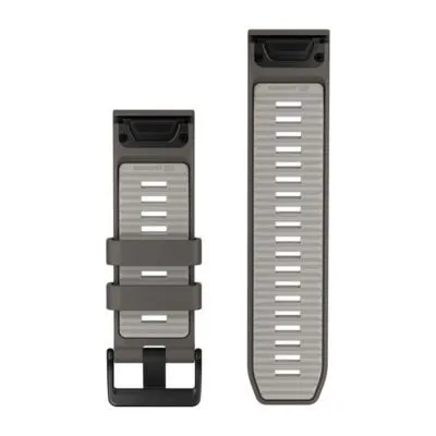 Garmin QuickFit 26 Watch Band Pebble Grey / Silver Grey Silicone