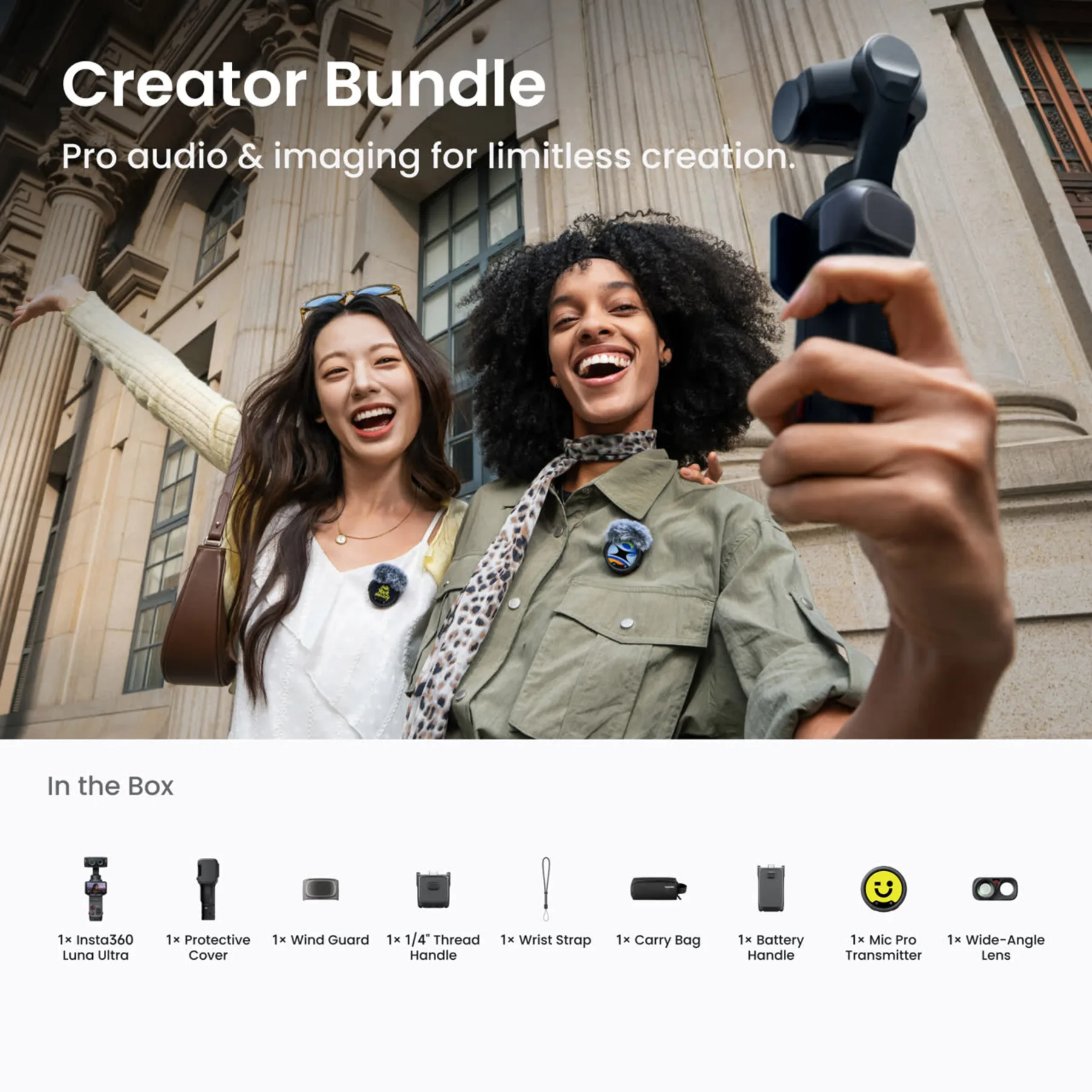 Insta360 Luna Ultra veidotāja komplekts, kosmiski melnā krāsā