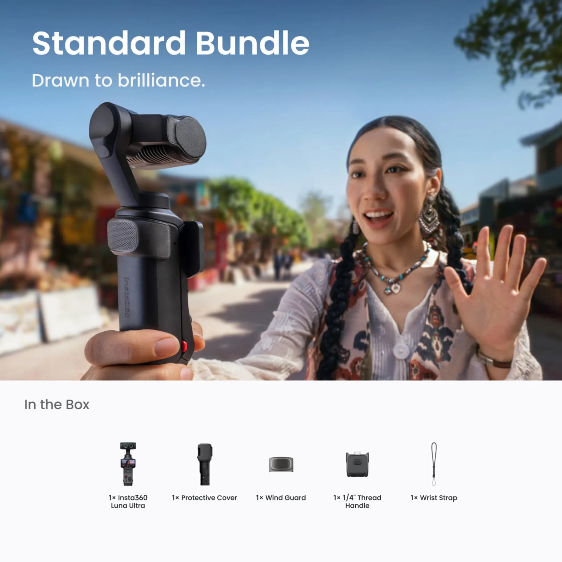 Insta360 Luna Ultra standarta komplekts, kosmiski melnā krāsā