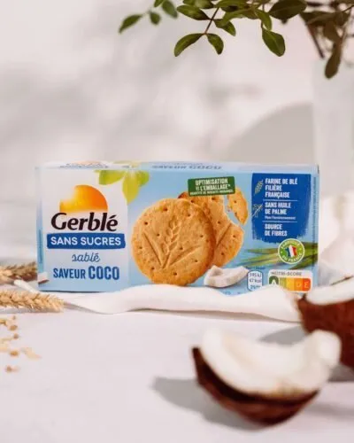Gerblé cepumi ar kokosriekstu garšu bez cukura 132g