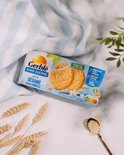 Gerblé cepumi ar sezama un vaniļas garšu bez cukura 132g