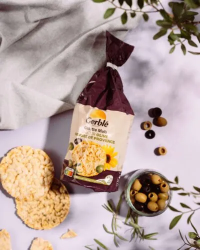 Gerblé kukurūzas galetes ar olīvu un zaļumu garšu 123.5g