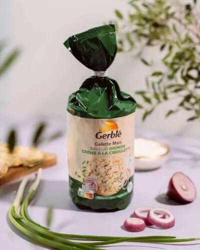 Gerblé kukurūzas galetes ar sīpolu un krējuma garšu 123.5g