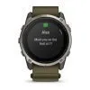Garmin Enduro 4 Titanium / Dark Olive ComfortFit Fabric Band