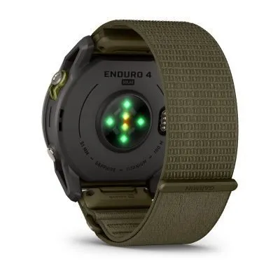 Garmin Enduro 4 Titanium / Dark Olive ComfortFit Fabric Band