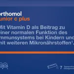 Orthomol Junior C Plus, aveņu–laima, 7 dienu devas
