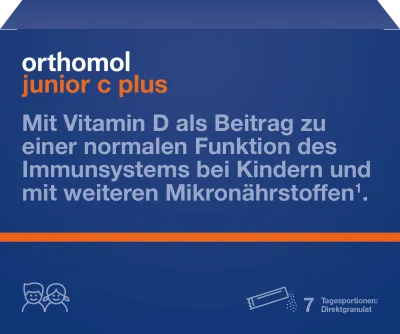Orthomol Junior C Plus, aveņu–laima, 7 dienu devas